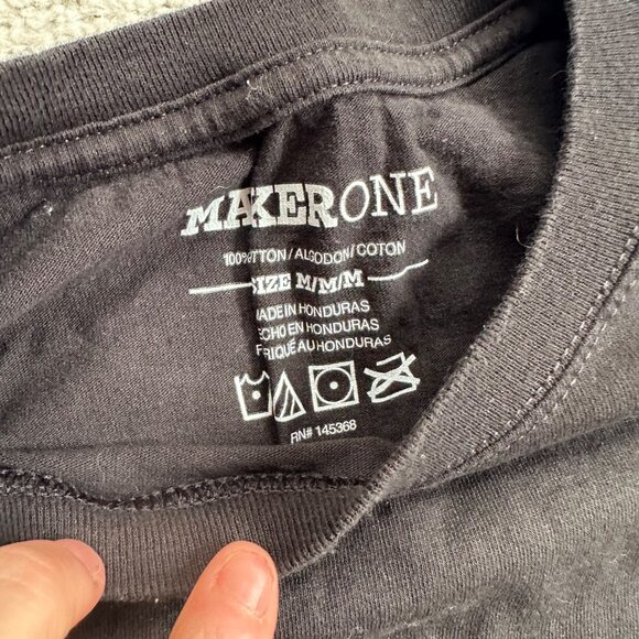 Broad Street Bullies Long-Sleeve Shirt Size M Black By Maker One 100% Cotton Gra - Picture 2 of 4